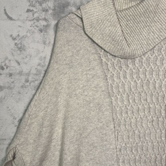 Cabi Gray Cowl Neck Shrug Medium Weight Cable Knit Sweater Size Small - Picture 7 of 11